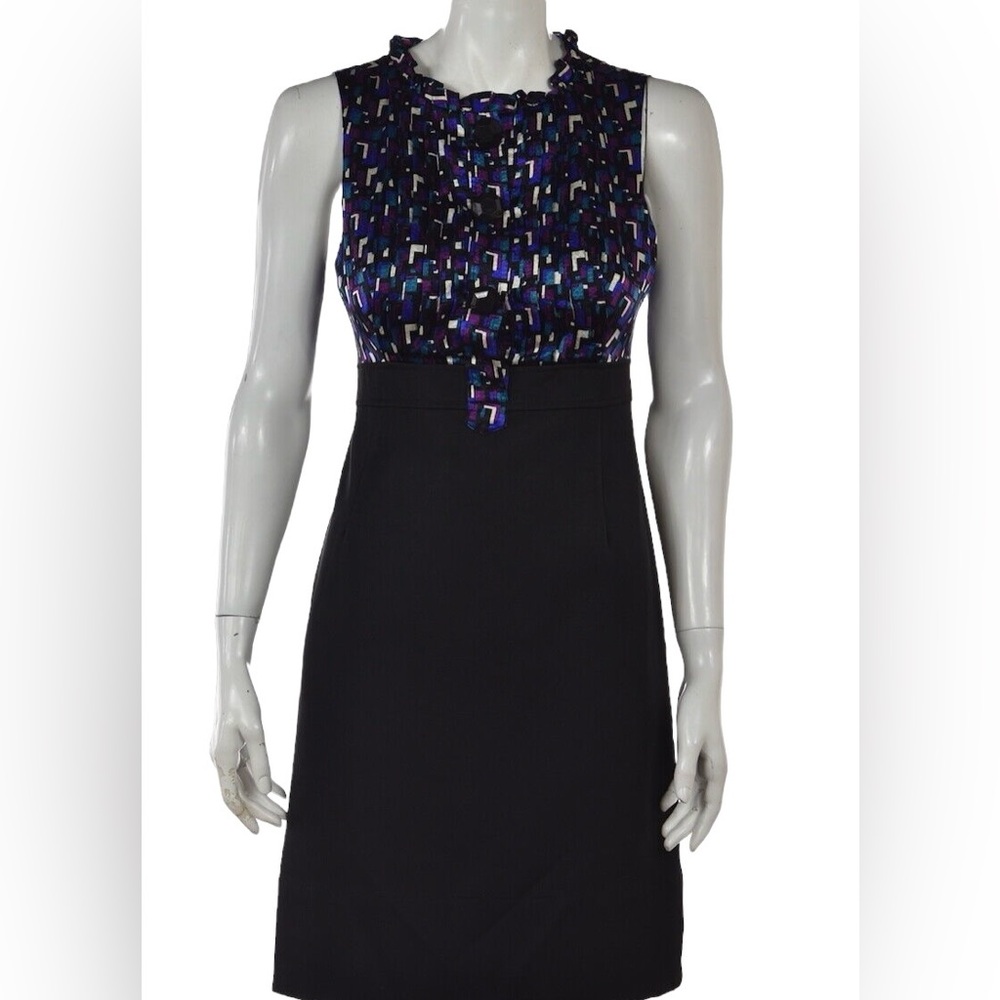 Shoshanna Women’s Jeweled Knee-Length Sheath Dress Silk Size 4 Black Cocktail